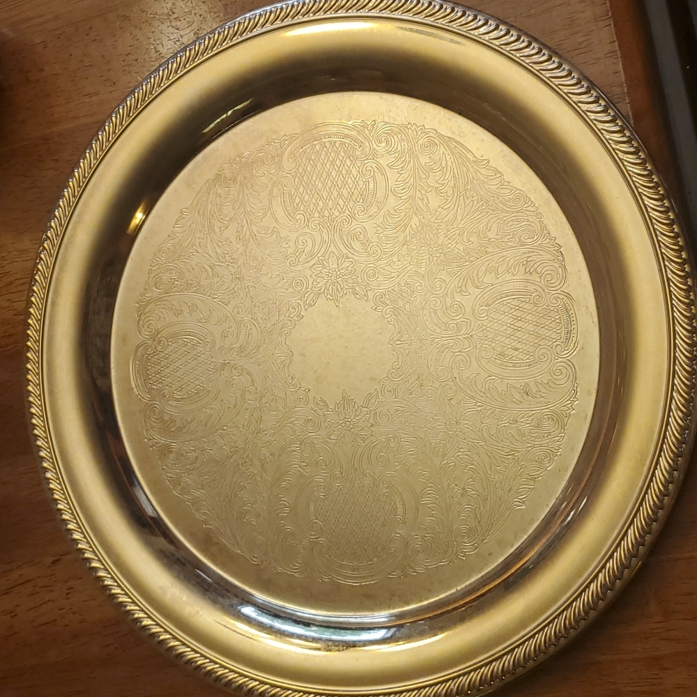 Vintage Gold Plated Coffee Tea Set with Tray Hong Kong - Picture 4 of 5